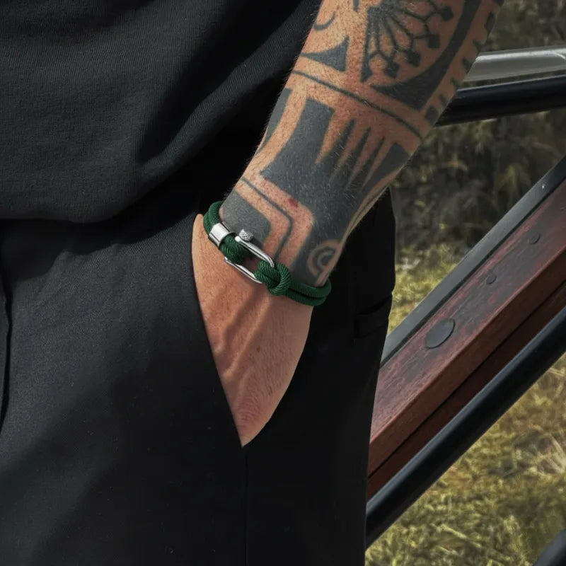 Grünes Seilarmband Malibu