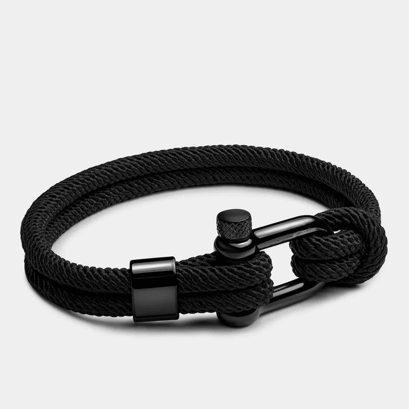 Schwarzes Seilarmband Malibu