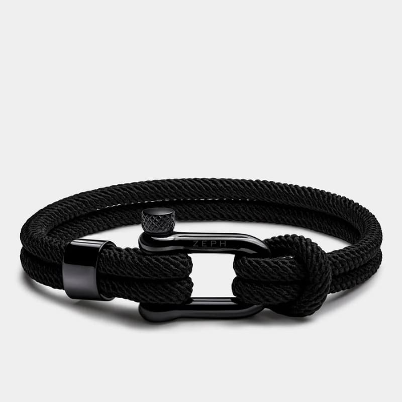 Schwarzes Seilarmband Malibu