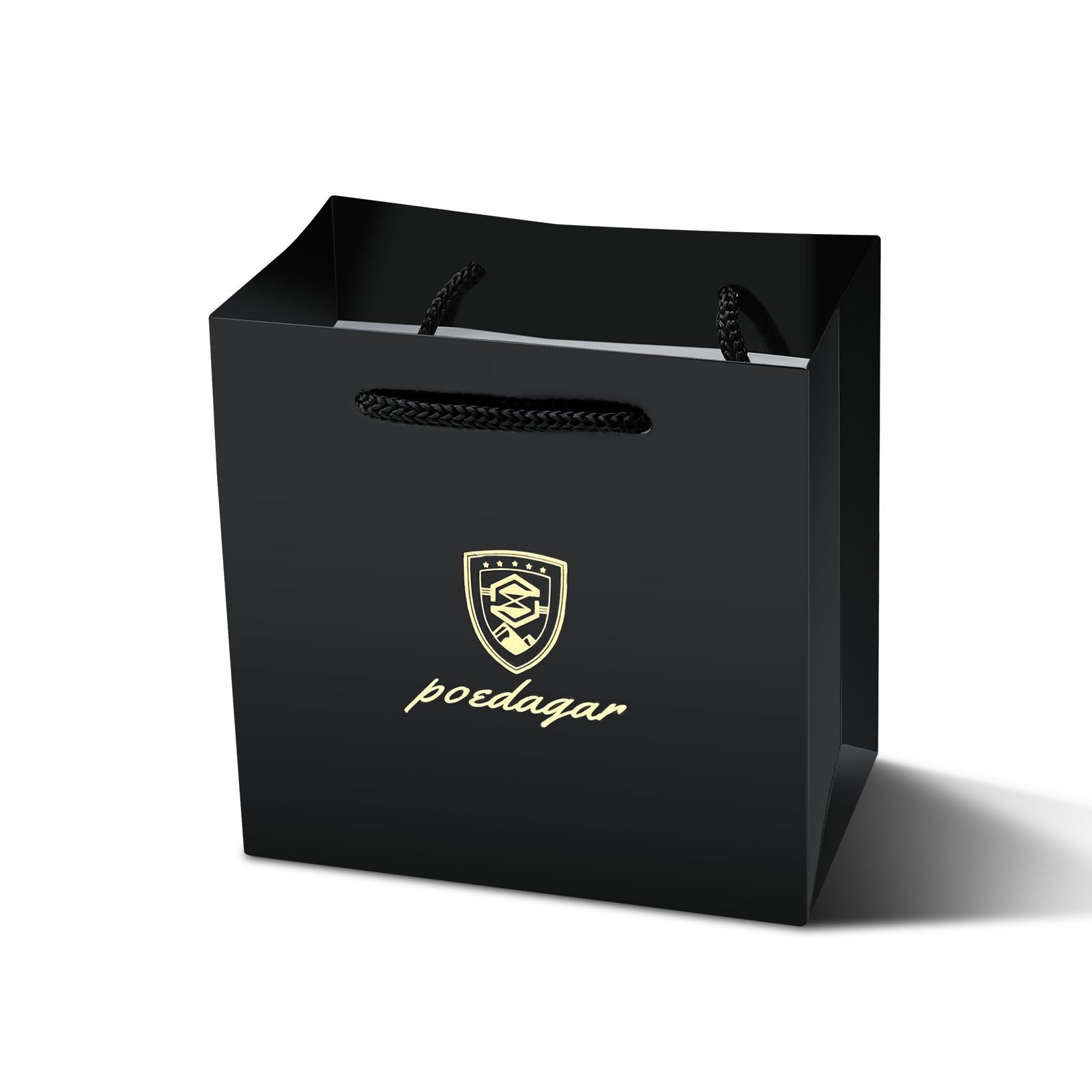 Poedagar® Schwarze Geschenktüte